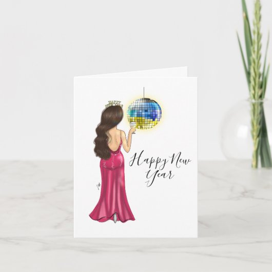 Cartes Pour Fêtes Annuelles Illustration de mode Bonne Année (Devant)