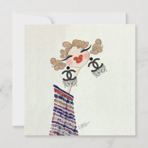 Cartes Pour Fêtes Annuelles Illustration de mode Charlotte est heureuse