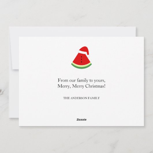 Cartes Pour Fêtes Annuelles Illustration de Noël mignonne Melon Joyeux (Dos)