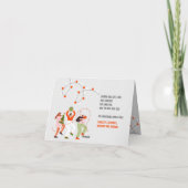 Cartes Pour Fêtes Annuelles Illustration de Noël moderne Orange (Dos)