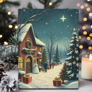 Cartes Pour Fêtes Annuelles Illustration de Noël vintage