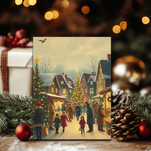 Cartes Pour Fêtes Annuelles Illustration de Noël Vintage