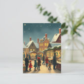 Cartes Pour Fêtes Annuelles Illustration de Noël Vintage (Debout devant)