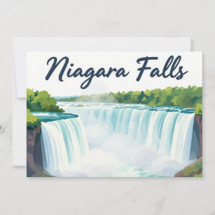 Cartes Pour Fêtes Annuelles Illustration de paysage pictural des chutes du Nia