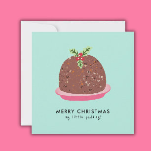 Cartes Pour Fêtes Annuelles Illustration de pudding moderne de Noël