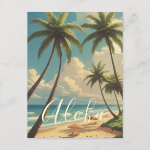 Cartes Pour Fêtes Annuelles Illustration de voyage des îles hawaïennes rétro v