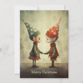 Cartes Pour Fêtes Annuelles Illustration des elfes mignons (Devant)