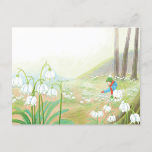 Cartes Pour Fêtes Annuelles Illustration des flocons de neige de printemps de 