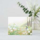 Cartes Pour Fêtes Annuelles Illustration des flocons de neige de printemps de  (Debout devant)