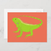 Cartes Pour Fêtes Annuelles Illustration d'Iguana Lizard (Devant / Derrière)