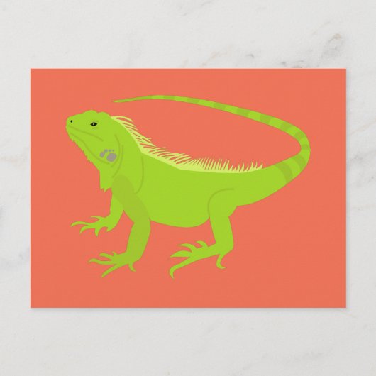 Cartes Pour Fêtes Annuelles Illustration d'Iguana Lizard (Devant)