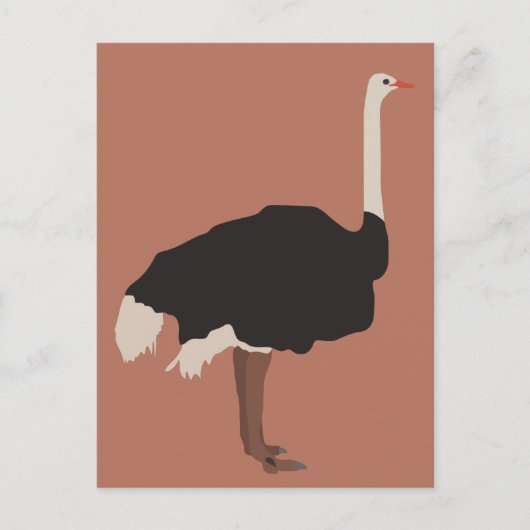 Cartes Pour Fêtes Annuelles Illustration d'Ostrich Bird (Devant)