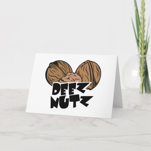 Cartes Pour Fêtes Annuelles Illustration drôle de Deez Nutz (Devant)