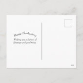 Cartes Pour Fêtes Annuelles Illustration du banc rustique Citrouille de Thanks (Dos)