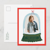 Cartes Pour Fêtes Annuelles Illustration du Globe des neiges (Devant / Derrière)