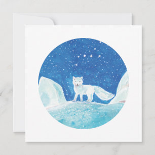 Cartes Pour Fêtes Annuelles Illustration du Petit Renard arctique (Vulpes lago
