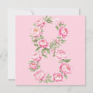 Cartes Pour Fêtes Annuelles Illustration élégante de fleurs de pivoine pour le
