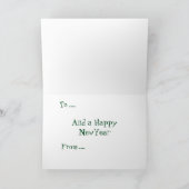 Cartes Pour Fêtes Annuelles Illustration et texte du Père Noël (Intérieur)