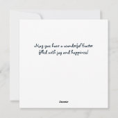 Cartes Pour Fêtes Annuelles Illustration Festive Bunny de Pâques (Dos)