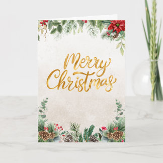 Cartes Pour Fêtes Annuelles Illustration florale de Joyeux Noël
