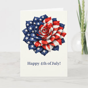 Cartes Pour Fêtes Annuelles Illustration florale du drapeau patriotique
