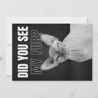 Cartes Pour Fêtes Annuelles Illustration humoristique de chat Sphynx sarcastiq