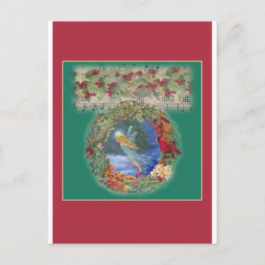 Cartes Pour Fêtes Annuelles Illustration magique Fée Noël (Devant)