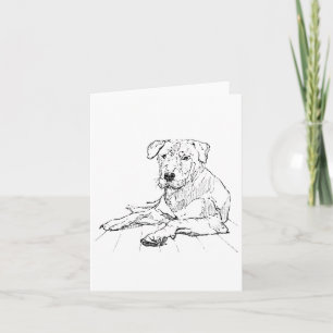Cartes Pour Fêtes Annuelles Illustration minimaliste de l'amour pour les chien