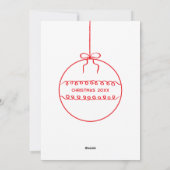 Cartes Pour Fêtes Annuelles Illustration moderne Scribble Doodle Rouge et Blan (Dos)