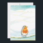 Cartes Pour Fêtes Annuelles Illustration Red Robin Bird & Winter<br><div class="desc">Robin Bird en hiver. Les Robins peuvent résister à des températures hivernales très froides. La façon dont ils survivent à l'hiver, c'est qu'ils se moquent de leurs plumes. - Illustration d'un livre pour enfants "The Redsein" (Écrit et illustré par Julia Doria). Voici une histoire sur les Robins en hiver et...</div>