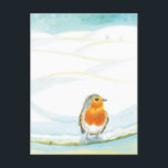 Cartes Pour Fêtes Annuelles Illustration Red Robin Bird & Winter<br><div class="desc">Robin Bird en hiver. Les Robins peuvent résister à des températures hivernales très froides. La façon dont ils survivent à l'hiver, c'est qu'ils se moquent de leurs plumes. - Illustration d'un livre pour enfants "The Redsein" (Écrit et illustré par Julia Doria). Voici une histoire sur les Robins en hiver et...</div>