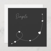 Cartes Pour Fêtes Annuelles Illustration simple avec les coeurs dans un style  (Devant / Derrière)