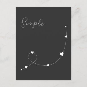Cartes Pour Fêtes Annuelles Illustration simple avec les coeurs dans un style 