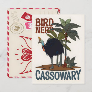 Cartes Pour Fêtes Annuelles Illustration vibrante d'oiseau casoar tropical jun