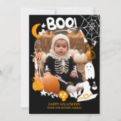 Cartes Pour Fêtes Annuelles Illustrations d'Halloween éffrayant mignon Boo 2 p (Devant)