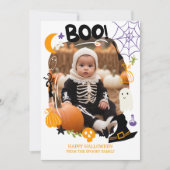 Cartes Pour Fêtes Annuelles Illustrations d'Halloween éffrayant mignon Boo 2 p (Devant)