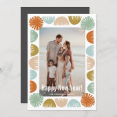 Cartes Pour Fêtes Annuelles Image couleur Retro Frame (Devant / Derrière)