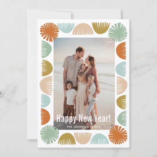 Cartes Pour Fêtes Annuelles Image couleur Retro Frame (Devant)