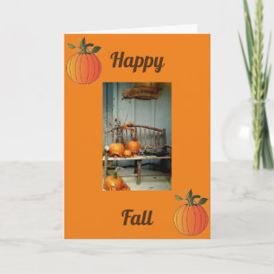 CARTES POUR FÊTES ANNUELLES IMAGE DE CHUTE AVEC BON THANKSGIVING ET CHUTES