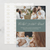 Cartes Pour Fêtes Annuelles Image de famille de "Grateful Blessé" (Devant / Derrière)