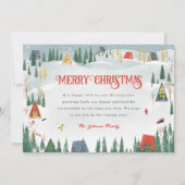 Cartes Pour Fêtes Annuelles Image de la scène d'hiver Retour (Devant)