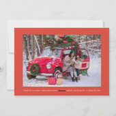 Cartes Pour Fêtes Annuelles Image de la scène d'hiver Retour (Dos)