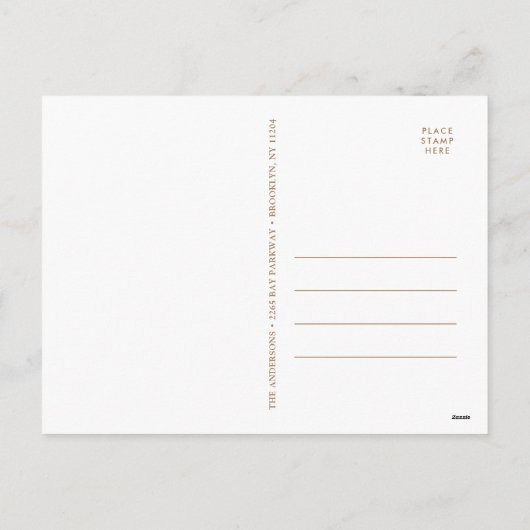 Cartes Pour Fêtes Annuelles Image Gold Frame Modern Script 2 (Dos)