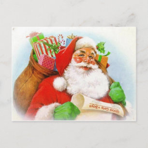 Cartes Pour Fêtes Annuelles Image Père Noël classique