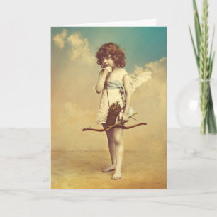 Cartes Pour Fêtes Annuelles Image photographique vintage de cupidon