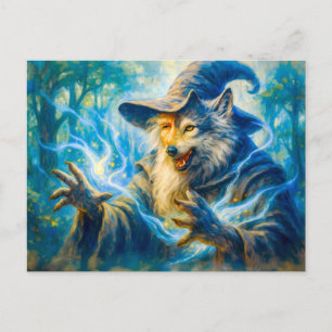 Cartes Pour Fêtes Annuelles Image transformant le loup en huile d'imaginaire