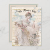 Cartes Pour Fêtes Annuelles Imaginaire en état de troubles Femme Rassembler Fl (Devant / Derrière)