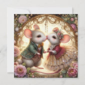 Cartes Pour Fêtes Annuelles Imaginaire mûr souris dans l'amour Christian Valen (Devant)