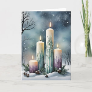Cartes Pour Fêtes Annuelles Imbolc Chandlemas Winter Forest Chandelles Wiccan