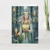 Cartes Pour Fêtes Annuelles Imbolc Goddess Candlemas Forest Celtic Wiccan (Devant)